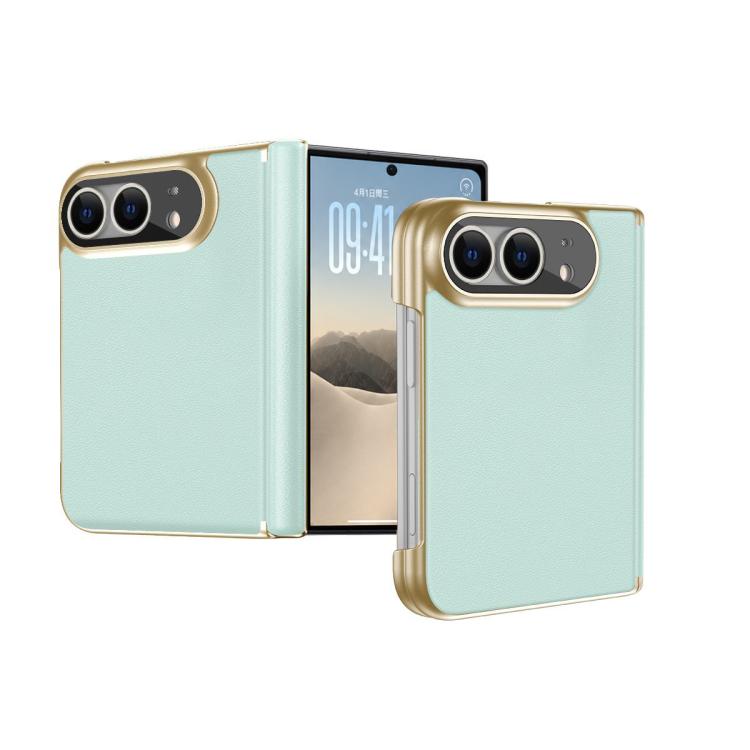 Frosted Leather Hinge Shockproof Phone Case, For iPhone Duo