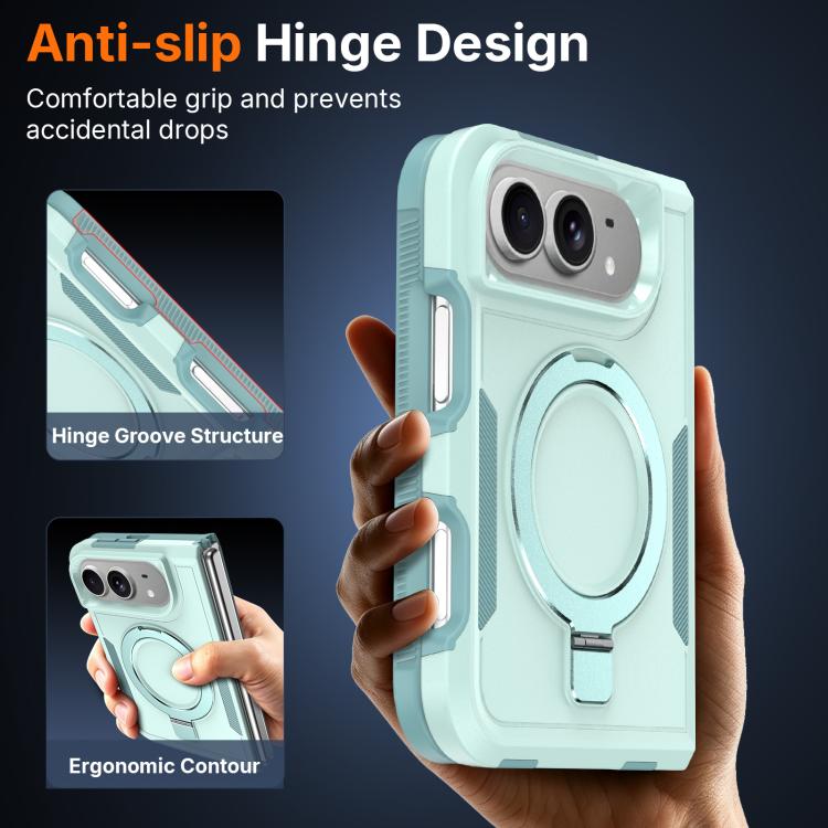 Shockproof Protective TPU Hybrid PC Ring Holder Magnetic Phone Case, For iPhone Duo