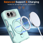 Shockproof Protective TPU Hybrid PC Ring Holder Magnetic Phone Case, For iPhone Duo