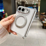 Side Buckle Hinge Rotating Holder Magnetic Phone Case, For iPhone Duo