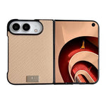 Braided Leather Texture PC Phone Case, For iPhone Duo