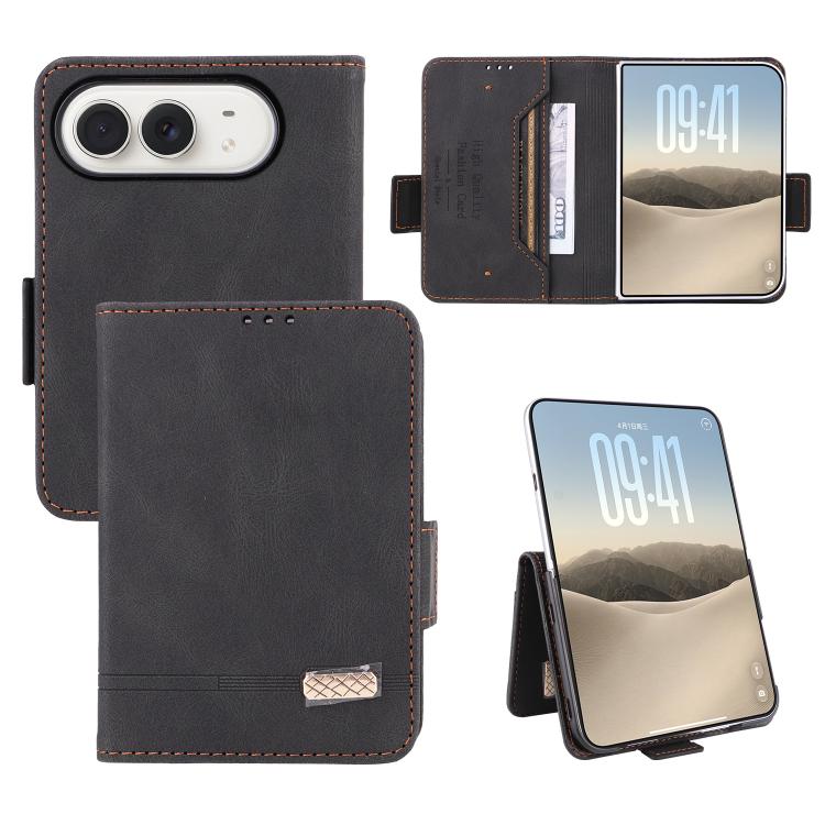 Magnetic Clasp Leather Phone Case, For iPhone Duo