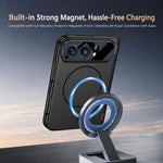 GKK Prism Hinge Full Coverage Side Holder Slim Ring Magnetic Phone CaseCase, For iPhone Duo