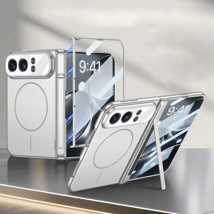 GKK Prism Hinge Full Coverage Side Holder Slim Ring Magnetic Phone CaseCase, For iPhone Duo