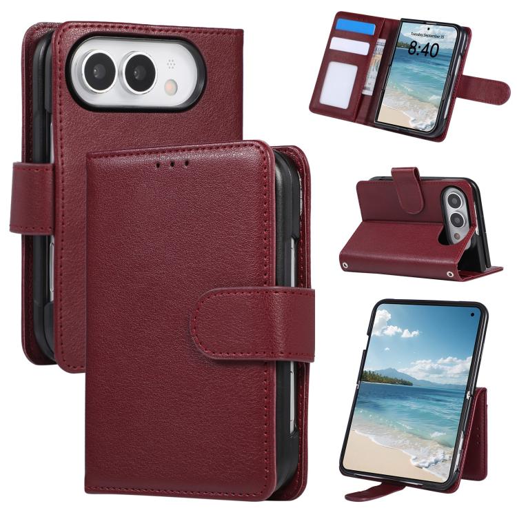 3-Card Slots Multifunctional Leather Phone Case, For iPhone Duo