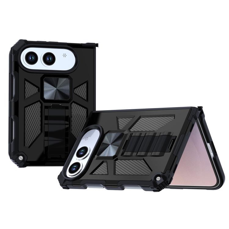 Shockproof TPU + PC Phone Case with Holder, For iPhone Duo
