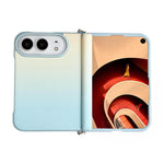 Side Clamp Hinge Magnetic Colorful Gradient Leather Texture Phone Case, For iPhone Duo