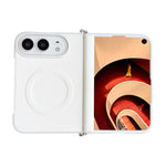 Side Clamp Dual Magnetic Axis Solid Color Leather Texture Phone Case, For iPhone Duo