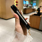 Side Clamp Magnetic Axis Impression 3D Camellia Pattern Phone Case, For iPhone Duo