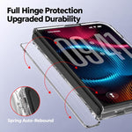Spring Hinge Magnetic Holder Clear PC Phone Case, For iPhone Duo