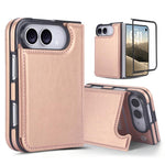 Full Coverage Fold Double Buckle PU Phone Case, For iPhone Duo