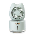 BD-MM1 Katzenförmiger wiederaufladbarer Desktop-Sprühbefeuchter mit Ventilator für den Haushalt