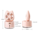 BD-MM1 Katzenförmiger wiederaufladbarer Desktop-Sprühbefeuchter mit Ventilator für den Haushalt