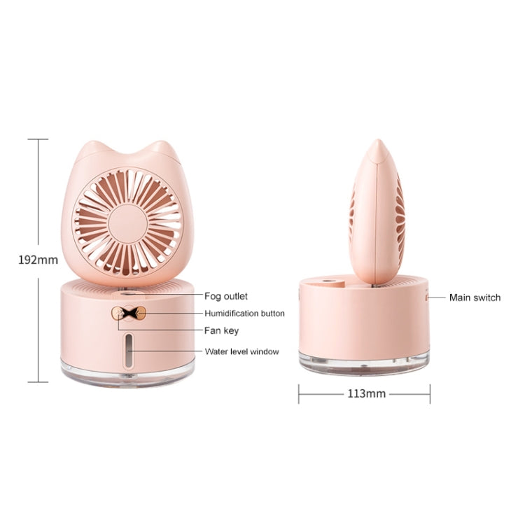 BD-MM1 Katzenförmiger wiederaufladbarer Desktop-Sprühbefeuchter mit Ventilator für den Haushalt
