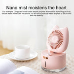 BD-MM1 Katzenförmiger wiederaufladbarer Desktop-Sprühbefeuchter mit Ventilator für den Haushalt