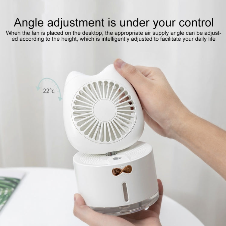 BD-MM1 Katzenförmiger wiederaufladbarer Desktop-Sprühbefeuchter mit Ventilator für den Haushalt