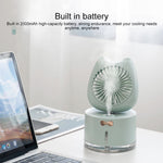 BD-MM1 Katzenförmiger wiederaufladbarer Desktop-Sprühbefeuchter mit Ventilator für den Haushalt