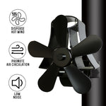 YL-106 5-Blatt Hochtemperatur-Aluminium-Wärmebetriebener Kaminofen-Ventilator, YL-106 (Silber), YL-106 (Weiß), YL-106 (Schwarz), YL-106 (Bronze), YL-106 (Grau), YL-106 (Gold), YL-106 (Rosenrot)
