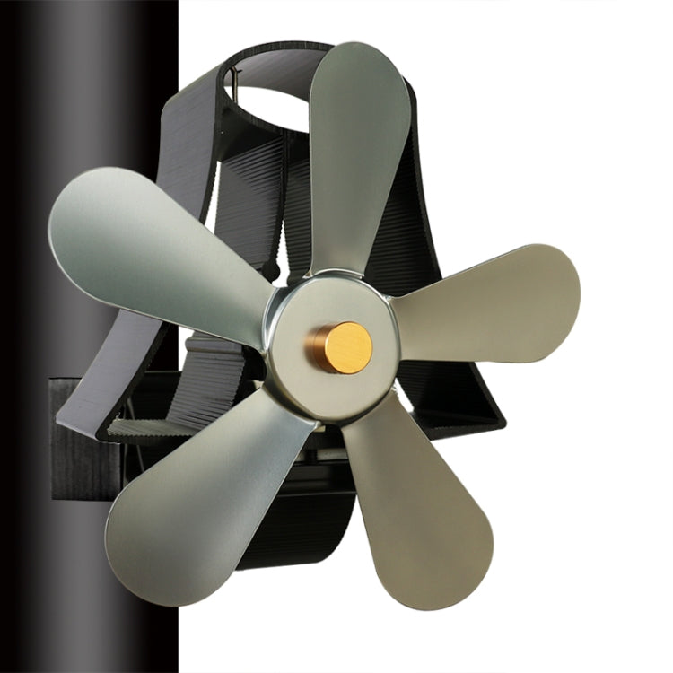 YL-106 5-Blatt Hochtemperatur-Aluminium-Wärmebetriebener Kaminofen-Ventilator, YL-106 (Silber), YL-106 (Weiß), YL-106 (Schwarz), YL-106 (Bronze), YL-106 (Grau), YL-106 (Gold), YL-106 (Rosenrot)