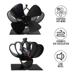 YL201 4-Blatt Hochtemperatur-Metall-Wärmebetriebener Kaminofenventilator, YL201 (Schwarz), YL201 (Bronze), YL201 (Grau), YL201 (Gold), YL201 (Rosenrot), YL201 (Silber)