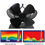 YL201 4-Blatt Hochtemperatur-Metall-Wärmebetriebener Kaminofenventilator, YL201 (Schwarz), YL201 (Bronze), YL201 (Grau), YL201 (Gold), YL201 (Rosenrot), YL201 (Silber)