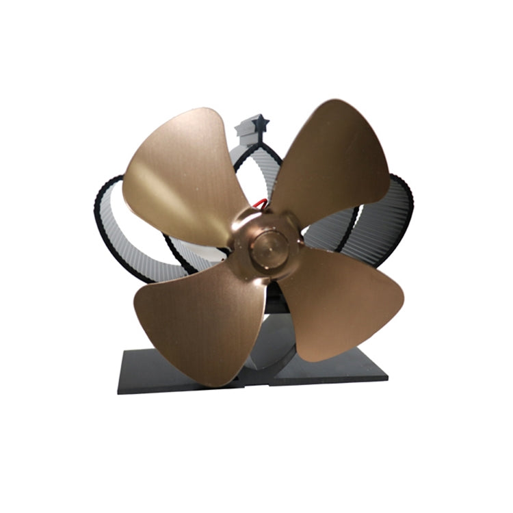 YL201 4-Blatt Hochtemperatur-Metall-Wärmebetriebener Kaminofenventilator, YL201 (Schwarz), YL201 (Bronze), YL201 (Grau), YL201 (Gold), YL201 (Rosenrot), YL201 (Silber)