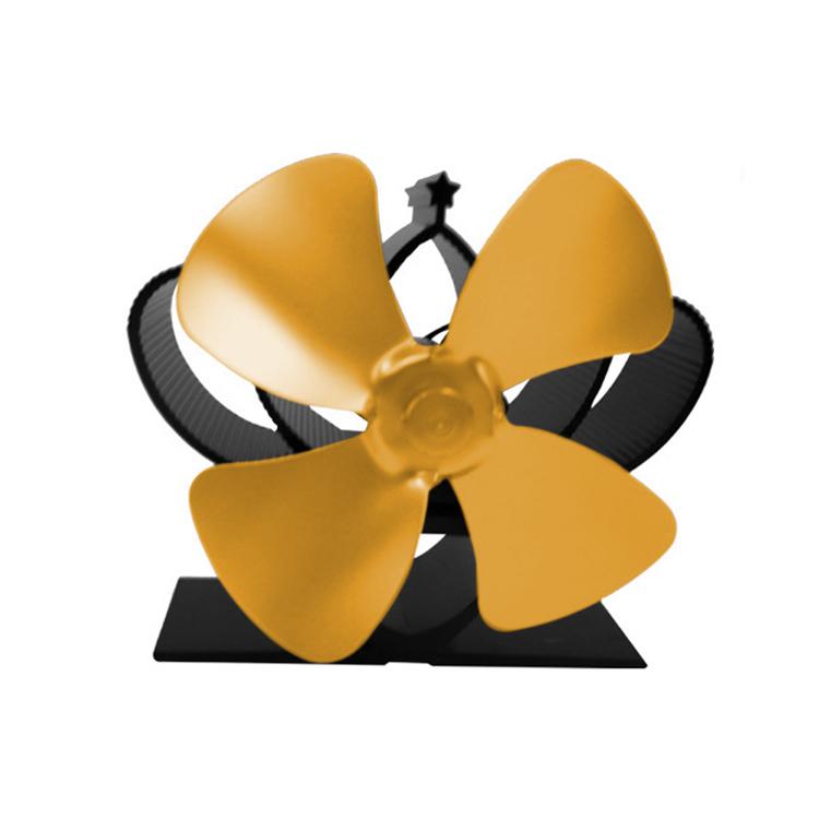 YL201 4-Blatt Hochtemperatur-Metall-Wärmebetriebener Kaminofenventilator, YL201 (Schwarz), YL201 (Bronze), YL201 (Grau), YL201 (Gold), YL201 (Rosenrot), YL201 (Silber)