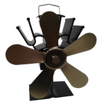 YL602 5-Blatt Hochtemperatur-Metall-Wärmebetriebener Kaminofenventilator, YL602 (Schwarz), YL602 (Bronze), YL602 (Grau), YL602 (Gold), YL602 (Rosenrot), YL602 (Silber)