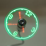 Mini robuster USB-Uhr-Zeitanzeige flexibler LED-Lüfter, DC 5V