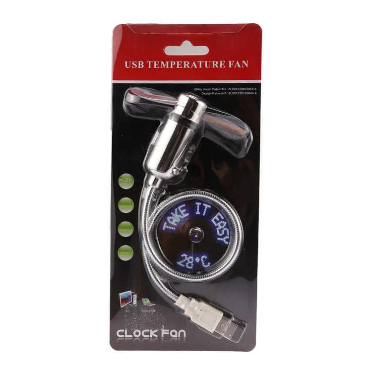 Mini robuster USB-Uhr-Zeitanzeige flexibler LED-Lüfter, DC 5V