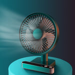 F702 Automatischer oszillierender Schreibtischventilator mit LED-Anzeige
