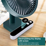 F702 Automatischer oszillierender Schreibtischventilator mit LED-Anzeige