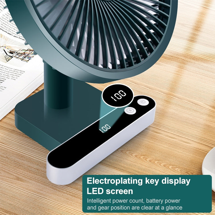 F702 Automatischer oszillierender Schreibtischventilator mit LED-Anzeige