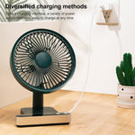 F702 Automatischer oszillierender Schreibtischventilator mit LED-Anzeige