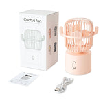 F6 Kaktus Tragbarer Mini-Ventilator USB Schüttelkopf Handheld Schreibtisch Ventilator Elektrisch