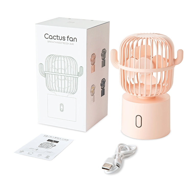 F6 Kaktus Tragbarer Mini-Ventilator USB Schüttelkopf Handheld Schreibtisch Ventilator Elektrisch