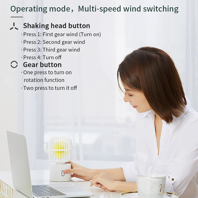 F6 Kaktus Tragbarer Mini-Ventilator USB Schüttelkopf Handheld Schreibtisch Ventilator Elektrisch