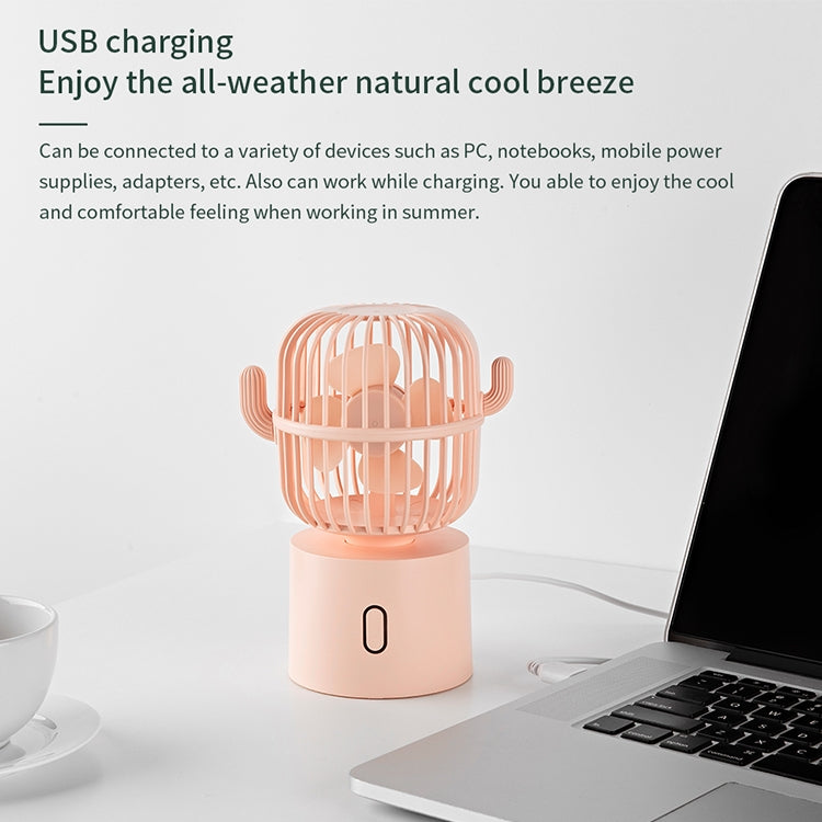 F6 Kaktus Tragbarer Mini-Ventilator USB Schüttelkopf Handheld Schreibtisch Ventilator Elektrisch