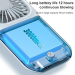 F20 Galvanisierter Handventilator Tragbarer Desktop Faltbarer Mute USB-Halsventilator, F20 (Pink), F20 (Grün), F20 (Blau), F20 (Weiß)