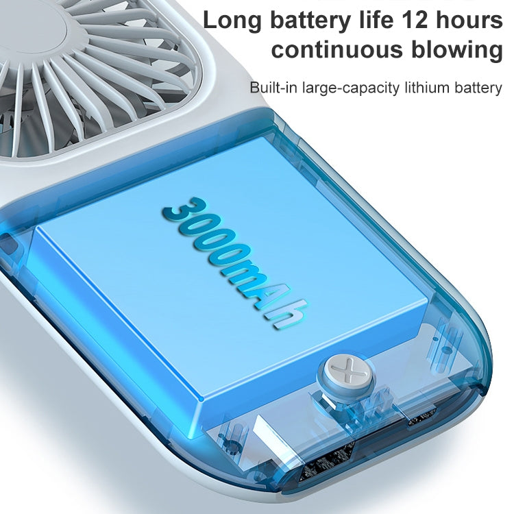 F20 Galvanisierter Handventilator Tragbarer Desktop Faltbarer Mute USB-Halsventilator, F20 (Pink), F20 (Grün), F20 (Blau), F20 (Weiß)