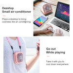 F20 Galvanisierter Handventilator Tragbarer Desktop Faltbarer Mute USB-Halsventilator, F20 (Pink), F20 (Grün), F20 (Blau), F20 (Weiß)