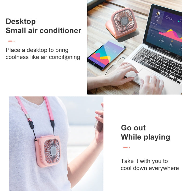 F20 Galvanisierter Handventilator Tragbarer Desktop Faltbarer Mute USB-Halsventilator, F20 (Pink), F20 (Grün), F20 (Blau), F20 (Weiß)