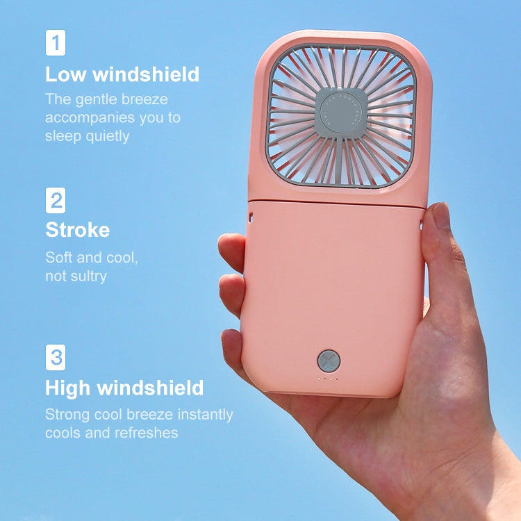 F20 Galvanisierter Handventilator Tragbarer Desktop Faltbarer Mute USB-Halsventilator, F20 (Pink), F20 (Grün), F20 (Blau), F20 (Weiß)
