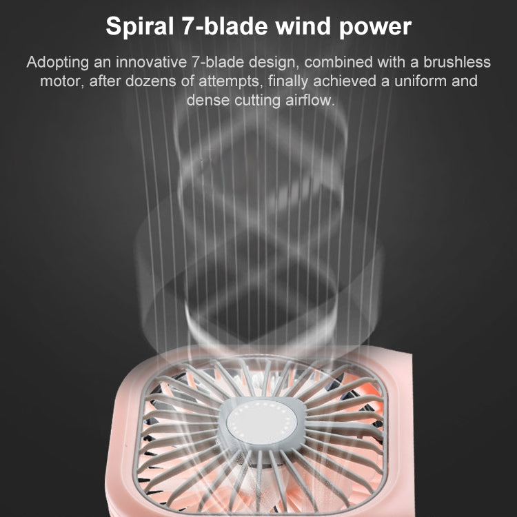 F20 Galvanisierter Handventilator Tragbarer Desktop Faltbarer Mute USB-Halsventilator, F20 (Pink), F20 (Grün), F20 (Blau), F20 (Weiß)