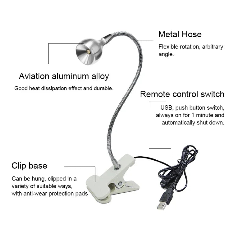 USB DC 5V Arm-Clip-UV-Desinfektionslampe, Arm-Clip-UV-Desinfektionslampe