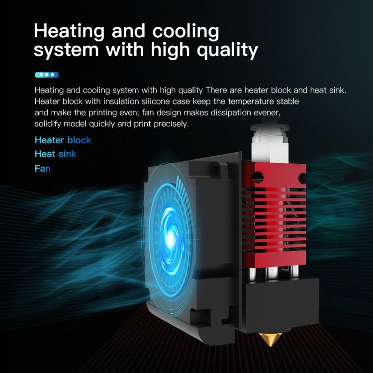 Creality 24V 40W Extruder Komplettdüse Hot-End-Kit mit Düse Extruder+Kühlventilator+Gehäuse für Ender-3 3D-Drucker