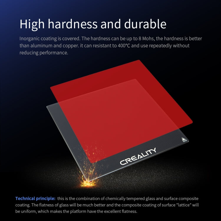 Creality Carborundum Glasplatten-Plattform beheiztes Bett Bauoberfläche für Ender-3 3D-Drucker Ersatzteil