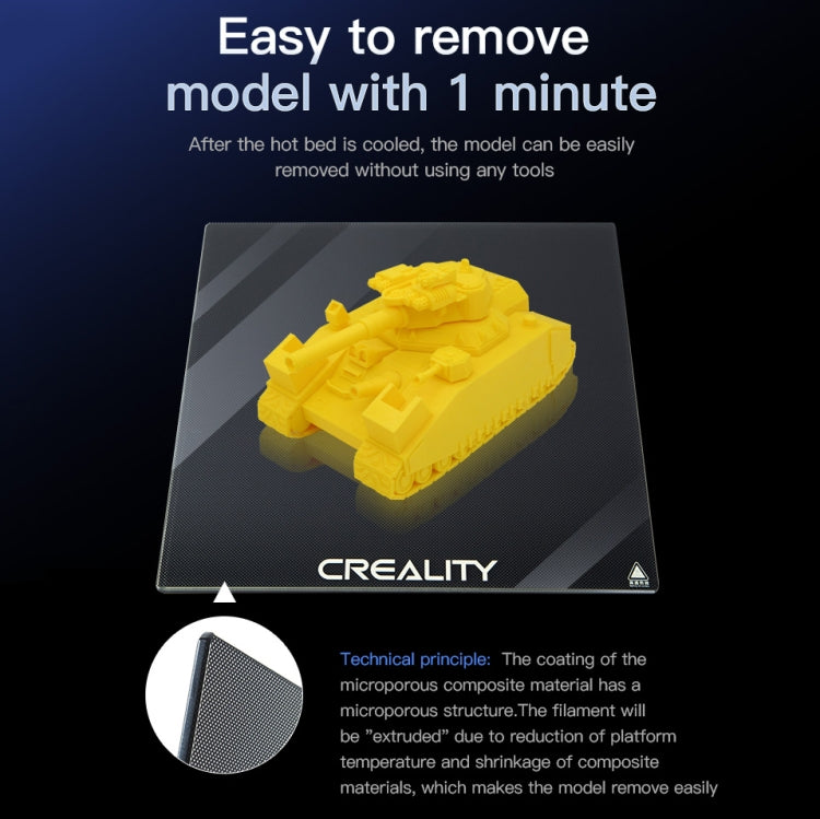 Creality Carborundum Glasplatten-Plattform beheiztes Bett Bauoberfläche für Ender-3 3D-Drucker Ersatzteil