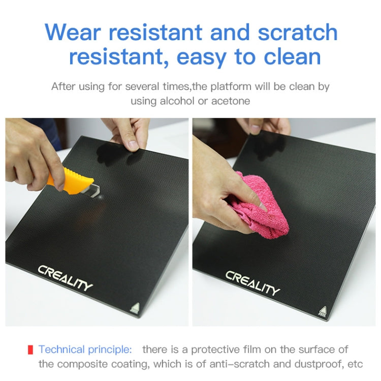Creality Carborundum Glasplatten-Plattform beheiztes Bett Bauoberfläche für Ender-3 3D-Drucker Ersatzteil
