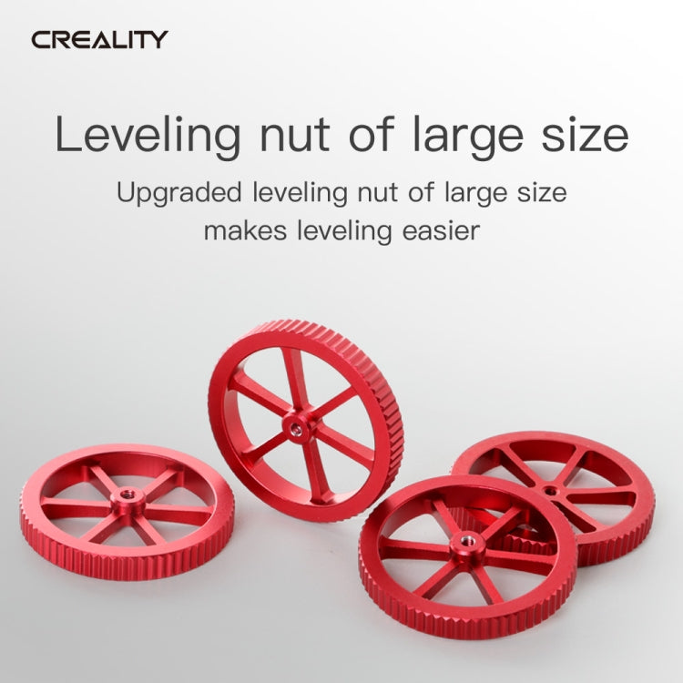 Creality Metall Rote Handverschraubte Nivelliermutter für Ender-3 / Ender-3 Pro / Ender-3 V2 / CR-10 Pro V2 3D-Drucker